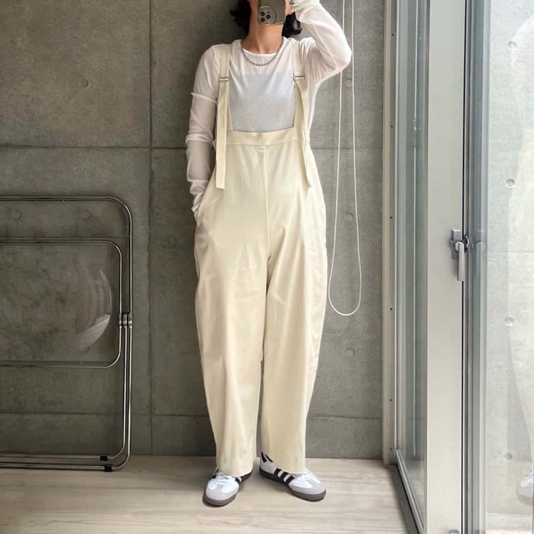 撥水 サロペット パンツ オールインワン カーブシルエット レディース ボトム ワンピース ワイド ワイドパンツ ストレートパンツ ポケット きれいめ リラックス リサイクルポリエステル エコ 春 夏 秋 冬 M Lサイズ 洗濯可 for/c フォーシー 楽天room