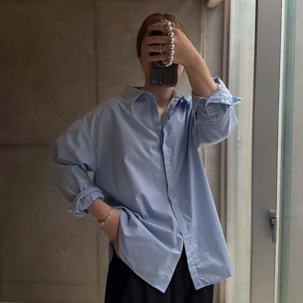 シャツ ブラウス 汗染み防止 UVカット レディース M/L トップス 長袖 シャツブラウス ストライプシャツ 無地 レギュラーカラー 襟付き 衿 羽織 羽織もの オーバーサイズ 大きいサイズ ゆったり 夏 【メール便可11】◆zootie （ズーティー）: 汗しみない ベーシックシャツ