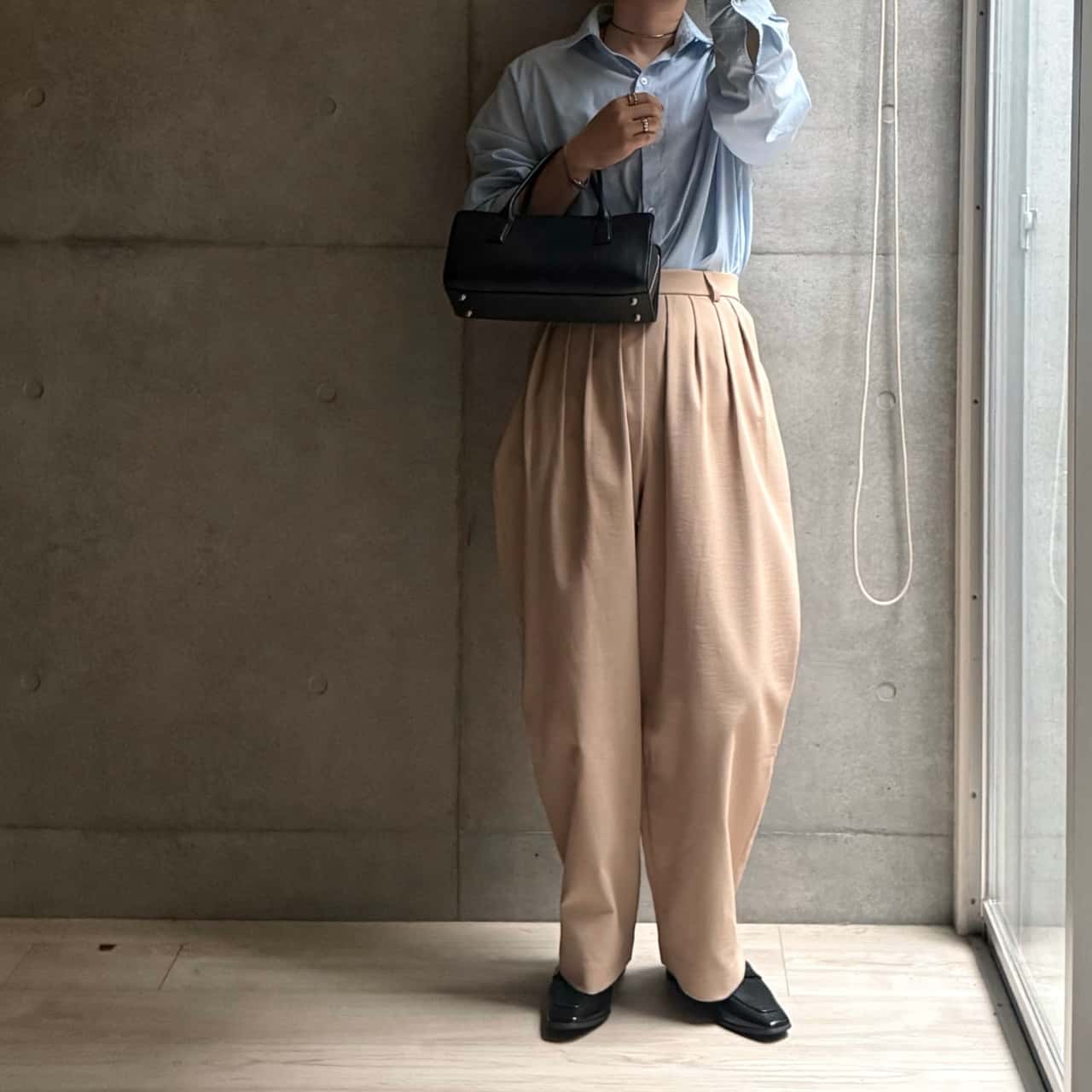【えりん×for/c】ドライピケ 4本タック カーブパンツ ワイドパンツ バレルレッグ きれいめ すっきり バックシルエット ストレッチ 速乾 ドライ シワになりにくい ボトムス レディース リサイクルポリエステル エコ 低身長 楽天ROOM for/c フォーシー