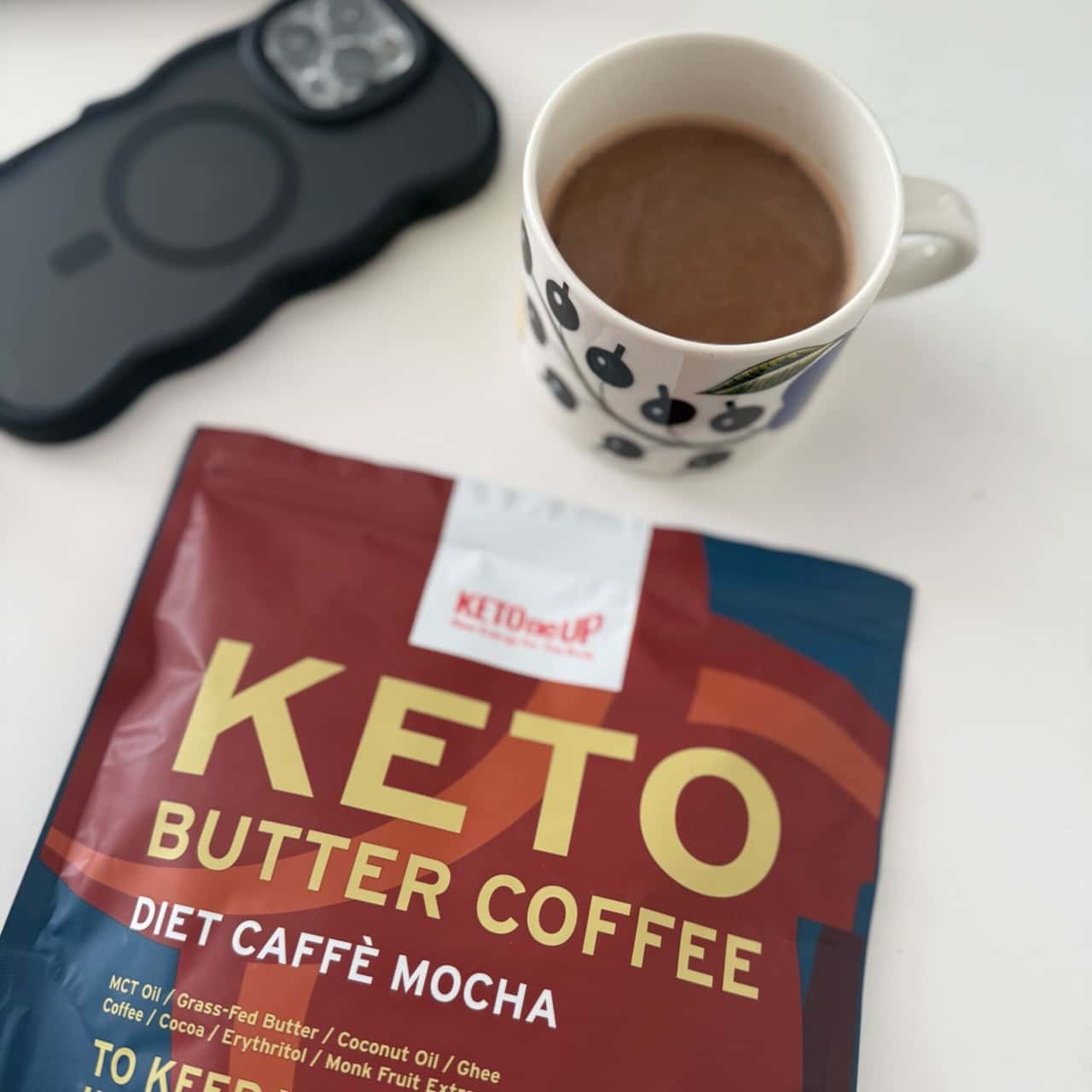 【小腹満足部門大賞】ケトバターコーヒー ダイエットカフェモカ 150g KETOneUP ｜ダイエット をサポート！ MCTオイル ココナッツオイル 配合で 置き換え にもおすすめな ダイエットコーヒー ダイエットドリンク バターコーヒー