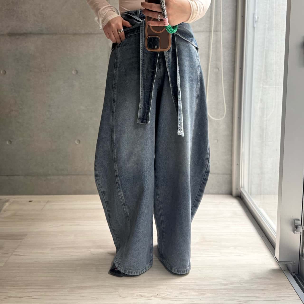 [新色追加]カツラギウエストベルト付きバルーンパンツ レディース 春 夏 春夏 パンツ カツラギ バルーンパンツ バレルレッグパンツ カーブパンツ ボリュームパンツ 低身長 高身長 体型カバー ワイドパンツ