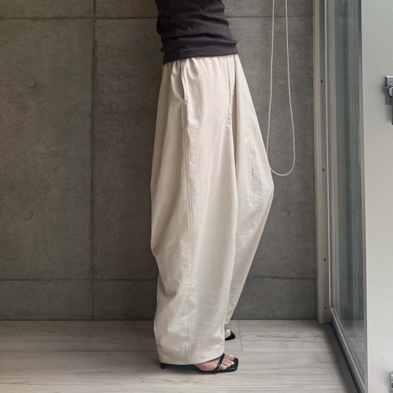 【15日限定！20％OFFクーポン】速乾 UVカット イージー コクーンパンツ レディース ボトム パンツ カーブパンツ チノパンツ バレルレッグ リサイクルポリエステル サスティナブル エコ 春 夏 秋 冬 低身長 高身長 プチ トール 洗濯可 for/c フォーシー 楽天room