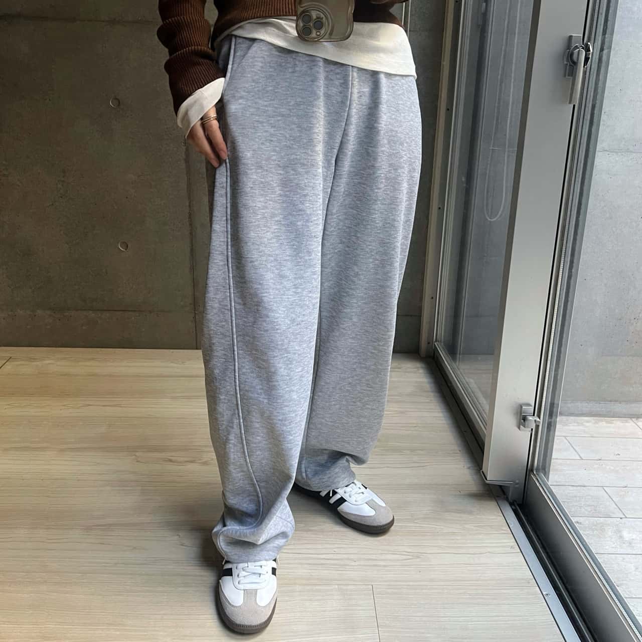 パンツ 裏 起毛 レディース 元祖裏起毛 裏起毛ワイドパンツ スウェット ストレートワイド 冬 防風 防寒 暖かい ウエストゴム 【 極暖裏ボアストレートワイドパンツ 】 ダークエンジェル