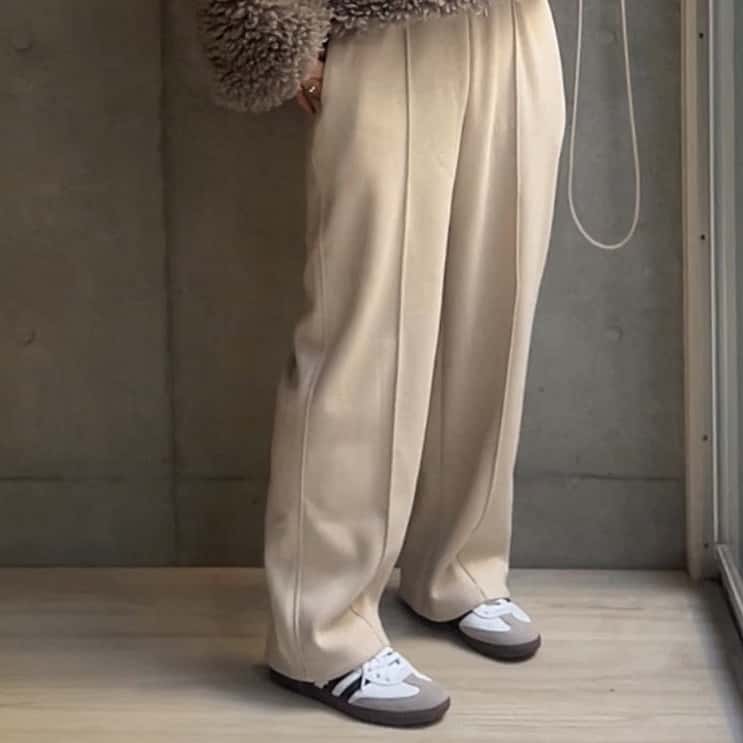 パンツ ワイド ロング きれいめ 裏起毛 レディース ロングパンツ 秋冬 裏フリース 裏ボア ハイウェスト ゴム イージーパンツス ストレートパンツ 裏起毛パンツ ゆったり ウエストゴム 大きいサイズ 暖かい 防寒 厚手 20代 30代 40代 50代