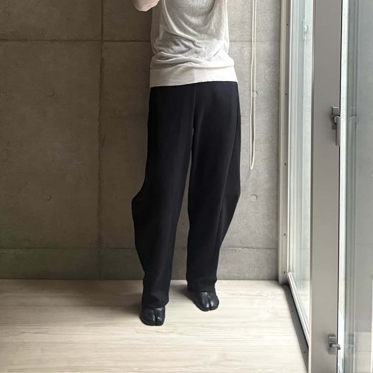 きれいめ ダ ンボール カーブパンツ ボトムス レディース バレルレッグ パンツ ウエストゴム 楽ちん ゆったり 綿混 低身長 高身長 USAコットン エコ ベーシック 25A/W 秋 冬 M L 洗濯可 for/c フォーシー