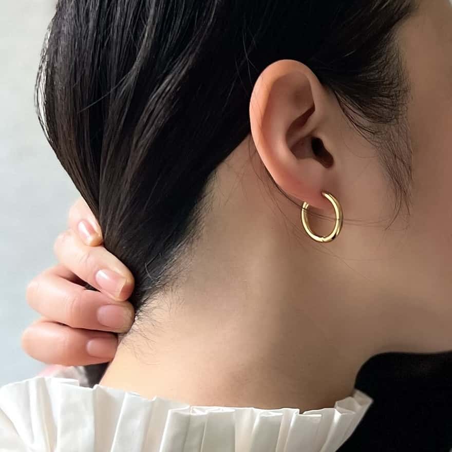 ＼最大30％OFFクーポン 期間限定／ 太め 両耳 幅3mm 定番 メンズ フープピアス シルバー ゴールド ブラック リングピアス 金 銀 黒 316Lピアス フープ