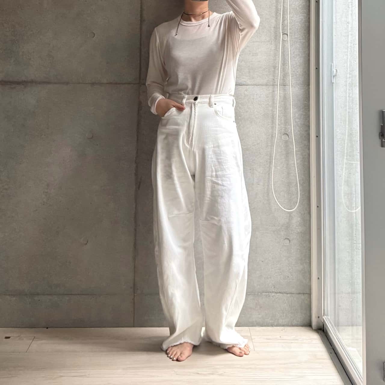 【限定！15%OFFクーポンで4674円】[新色追加][11万枚突破]裾フリンジバレルレッグデニムパンツ パンツ カーブパンツ レディース カーブデニム ワイドパンツ ジーンズ バレルレッグ バレルレッグパンツ 骨格ストレート 低身長 高身長 デニム ワイドデニム