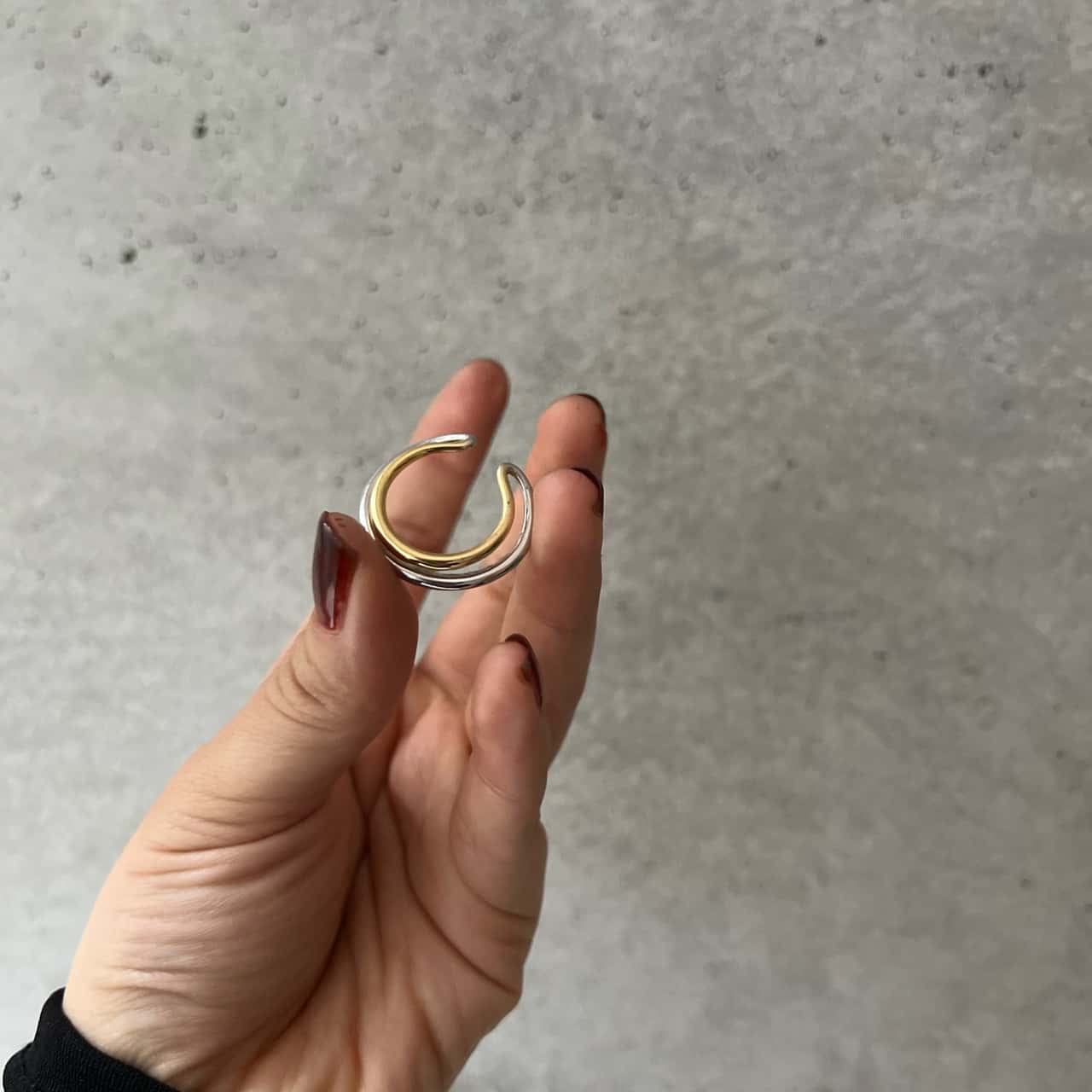 ＼今なら2574円！クーポン獲得で70％OFF！／C033 イヤーカフ リング 指輪 silver925 2way バイカラー イヤカフ 高級感 上品 シンプル おしゃれ 高見え 高純度シルバー 調節可能 original