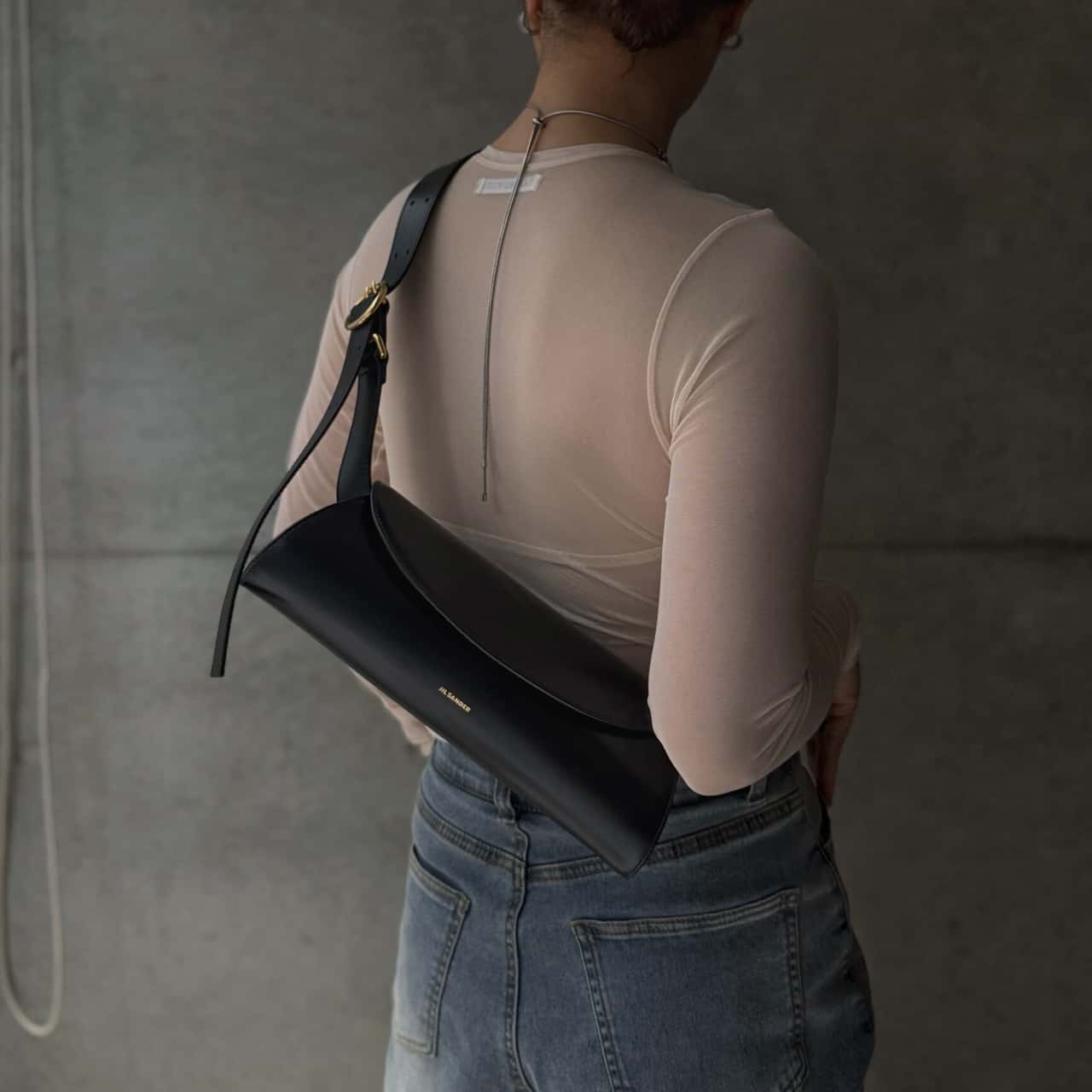 ジルサンダー JIL SANDER ショルダーバッグ ブラック レディース CANNOLO SMALL カンノーロ【返品送料無料】[2026AW]