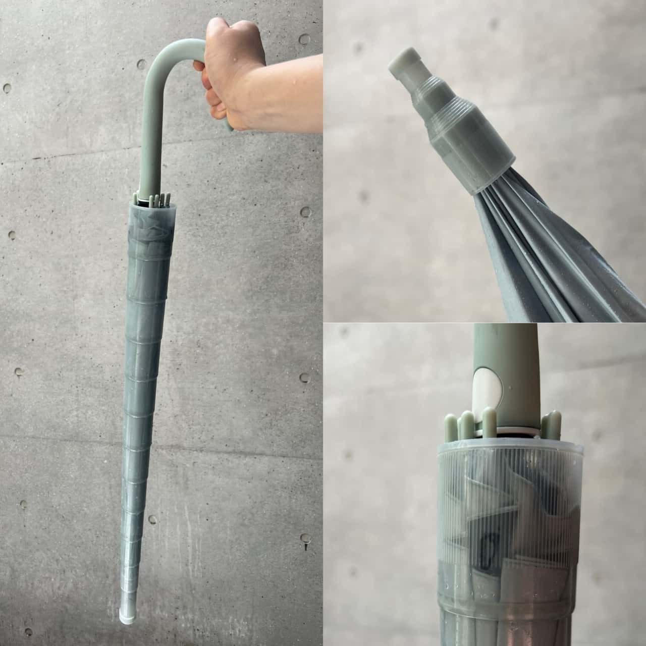 【クーポンで最大60％OFF】スライドカバー付き傘 傘 傘カバー カバー付き傘 雨傘 長傘 晴雨兼用 自立式 UVカット 紫外線遮断 遮熱 遮光 便利ハンズフリー 両手自由 強風 風に強い 雨の日 暑い日 暑さ対策 日傘 スライドキャップアンブレラ