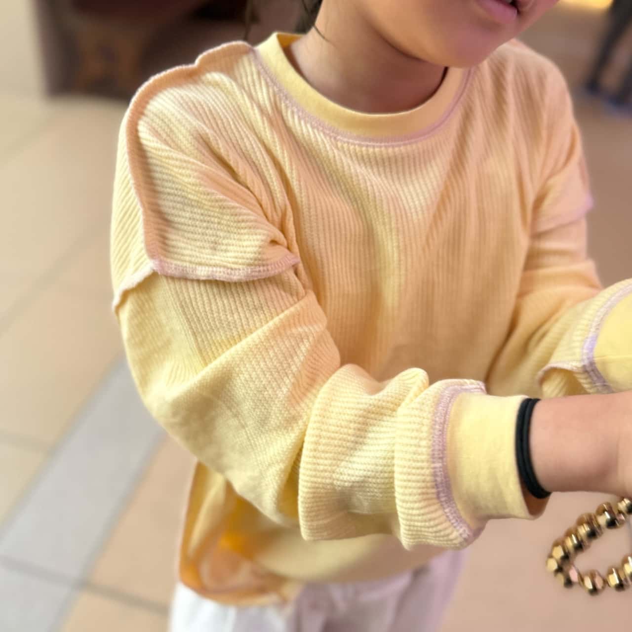 ＼10%OFFクーポン配布中／【 SALE 23%OFF】 ワッフル 長袖 Tシャツ | キッズ ベビー 子供 子ども こども 子供服 キッズ服 女の子 男の子 春物 トップス ロンt ロンティー ロングTシャツ ティーシャツ キッズtシャツ 長袖tシャツ 長袖t 無地 無地t 通園 通学 保育園 26SS