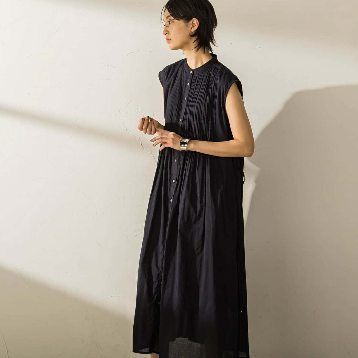 インドボイルピンタックワンピース≪洗濯機で洗える≫／メイソングレイ（MAYSON GREY）