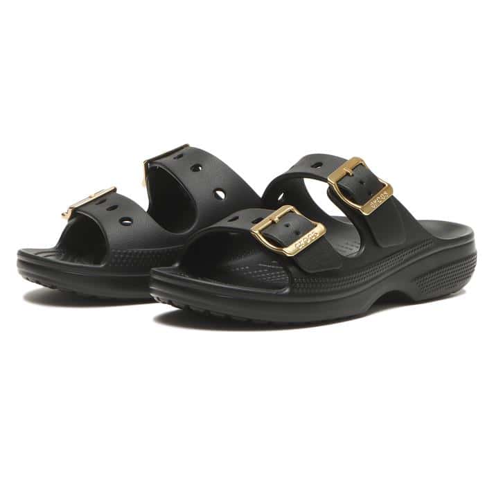 【crocs】 クロックス SATURADAY METALLIC BUCKLE SDL サタデー メタリックバックル サンダル W 213316-001