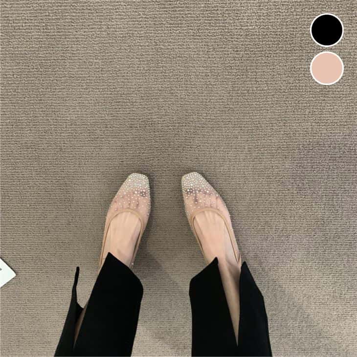 【半額クーポン対象】パンプス ローヒール シースルー 歩きやすい 痛くない サンダル レディース ぺたんこ 履きやすい 痛くない パンプスサンダル 大人 結婚式 パーティ 【ashss24-167】【予約販売：15-20日】【送料無料】60込