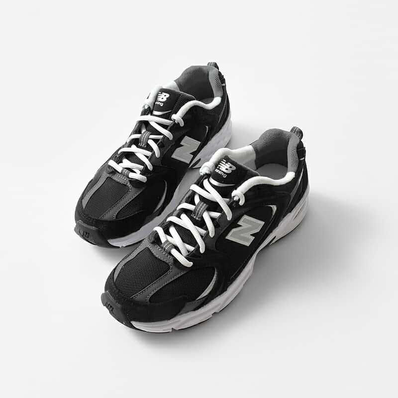 new balance ニューバランス“MR530”スエードレザー メッシュ ランニング スニーカー mr530 ブラック 【サイズ交換初回無料】【海外出荷不可】