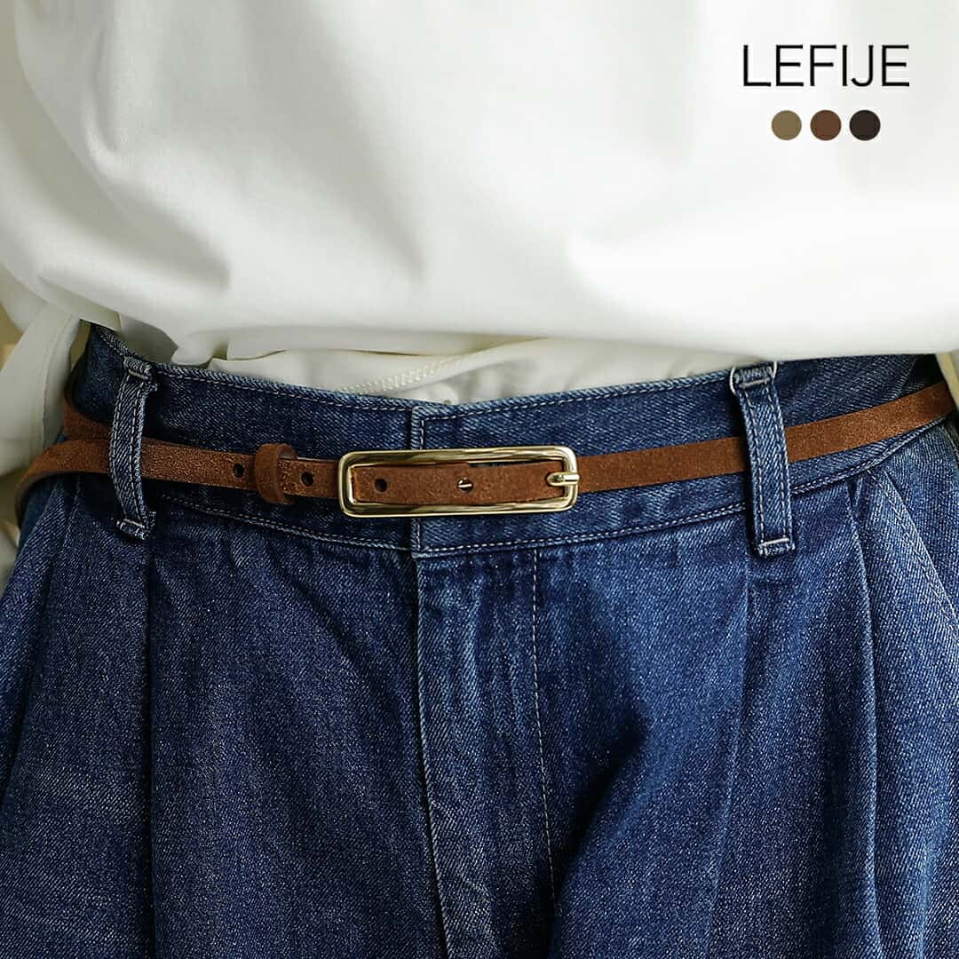 LEFIJE レフィエ カウレザー ベルト Alaska m5251b レディース