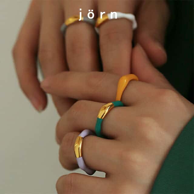 jornヨルン Nuance Design Ring 18k gold plated