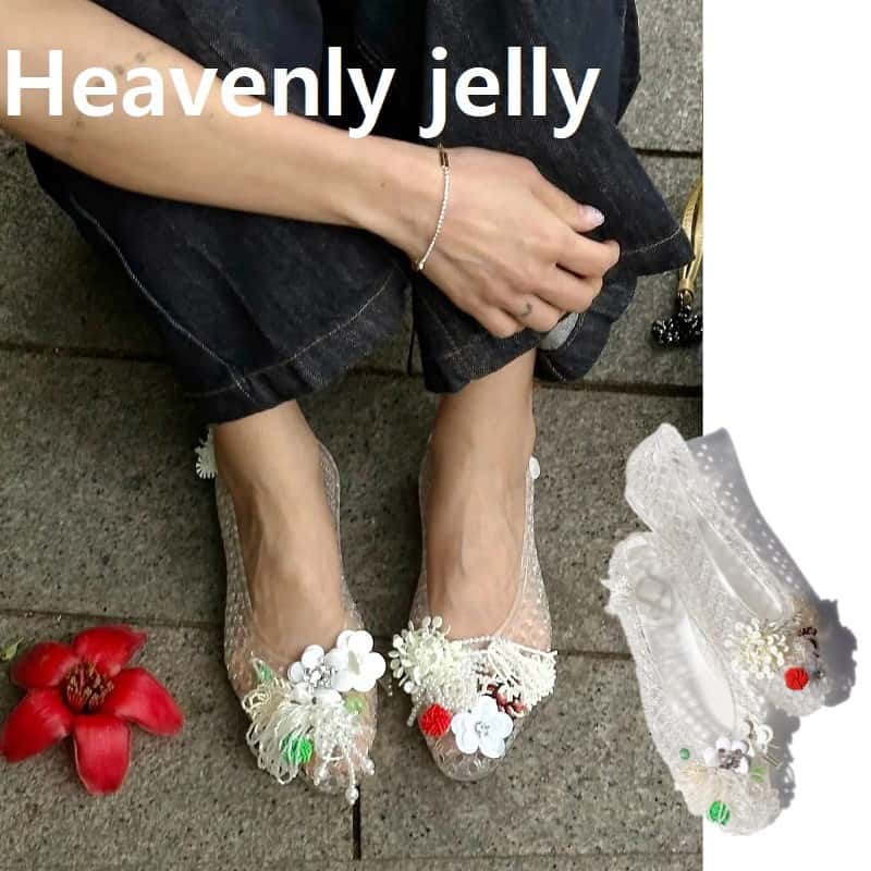 [Heavenly Jelly [ヘブンリージェリー] アリュール クリア 01 シューズアクセサリー付き 韓国人気 ジェリーシューズ 韓国ファッション Jelly Shoes ジェリーシューズ クリアシューズ サンダル レディースシューズ 韓国雑貨 韓国直送 日本未発売