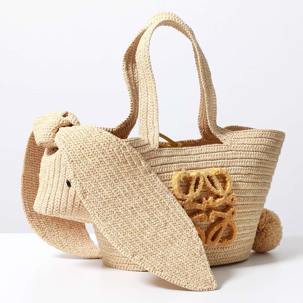 LOEWE ロエベ かごバッグ BUNNY BASKET SMALL バニー バスケット スモール A223S17X01 レディース ラフィア アナグラム ハンドバッグ 鞄 2123/NATURAL
