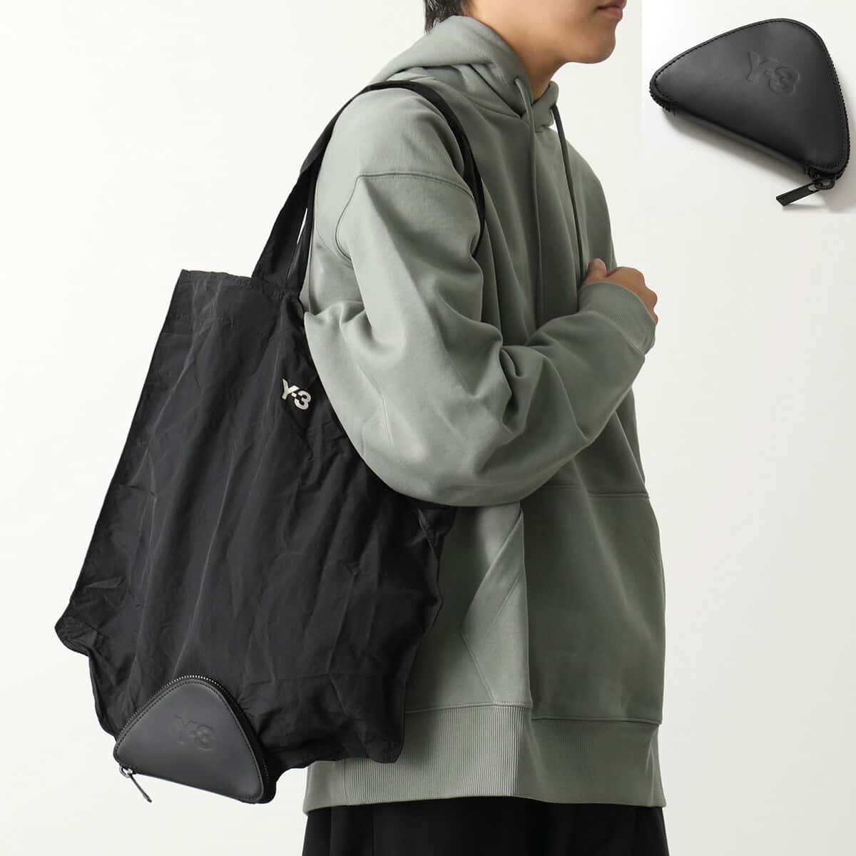 Y-3 ワイスリー パッカブル トートバッグ PCKBL TOTE IU4627 メンズ エコバッグ ロゴ ミニポーチ 鞄 BLACK/NOIR