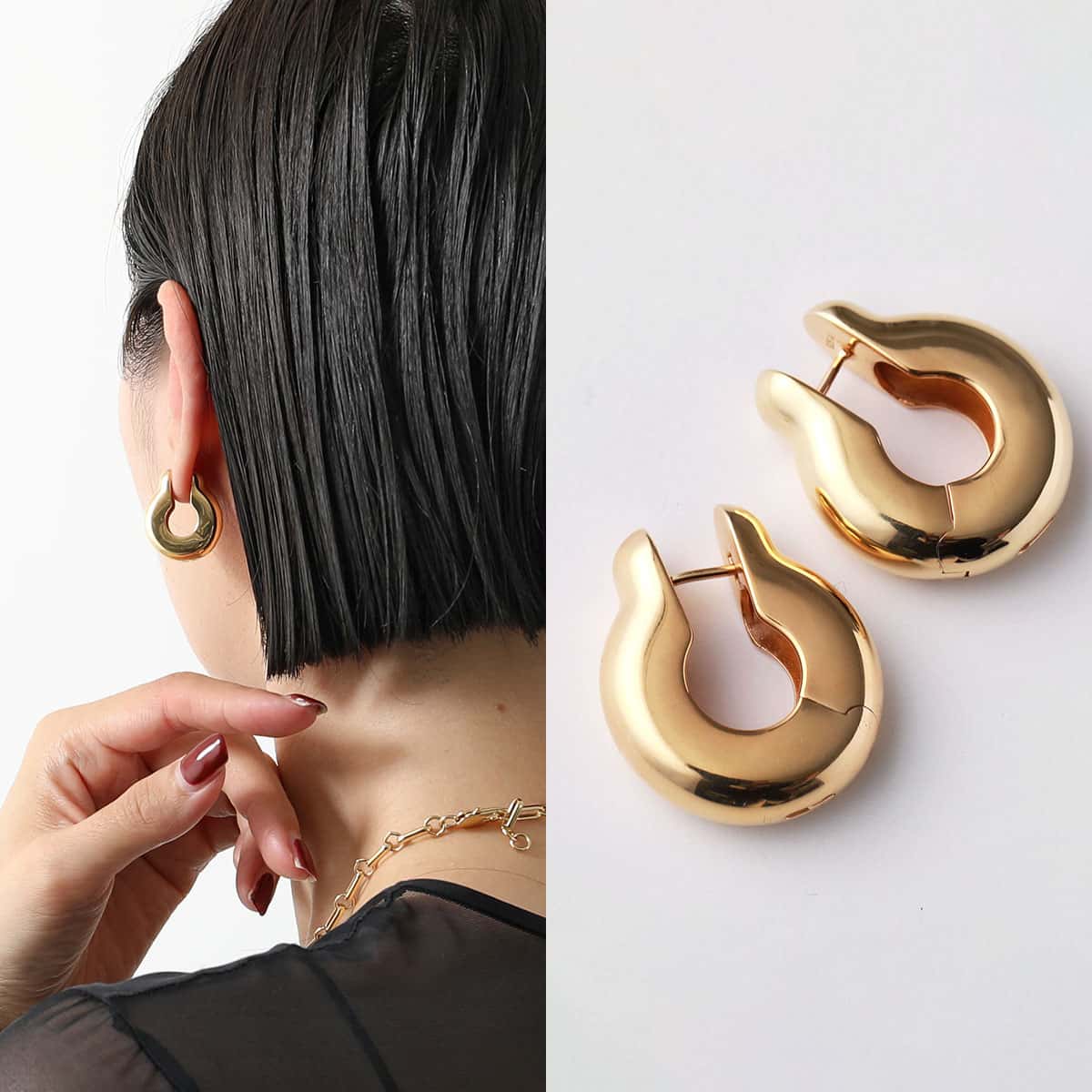 ANNIKA INEZ アニカイネズ フープピアス Ample Hinge Hoops Lrg E943-LRG レディース アクセサリー silver925 シルバー925 ゴールド