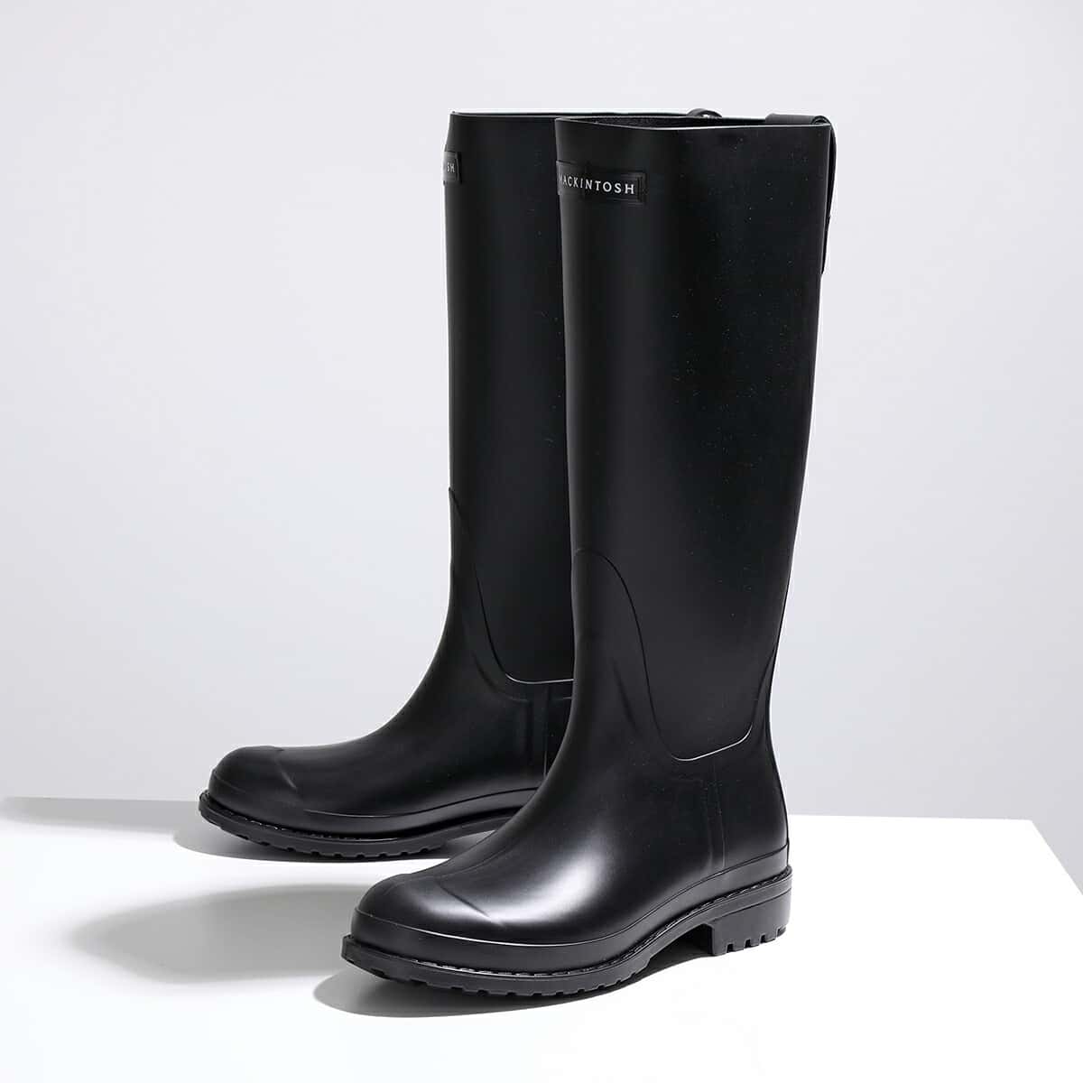【訳あり-37のみ】MACKINTOSH マッキントッシュ レインブーツ WISTON LB-1001 ウィストンブーツ レディース トール ロングブーツ シューズ 長靴 ロゴ 防水 靴 BLACK