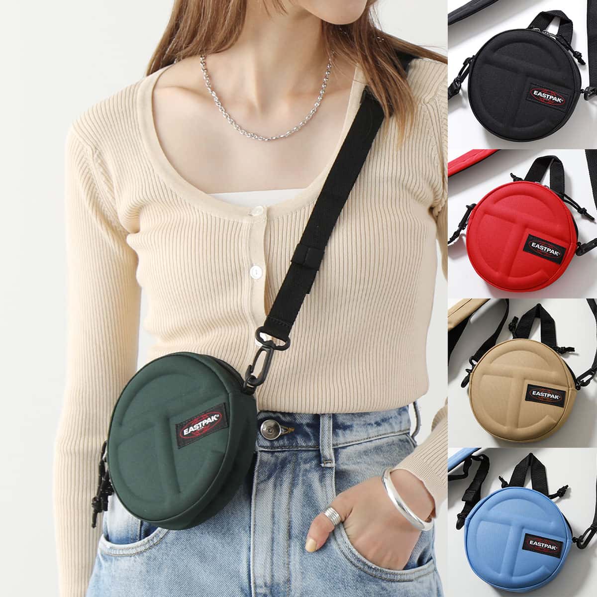 TELFAR × EASTPAK テルファー イーストパック ショルダーバッグ CIRCLE BAG サークル EK0A5BBC レディース メンズ ハンドル 鞄 カラー5色