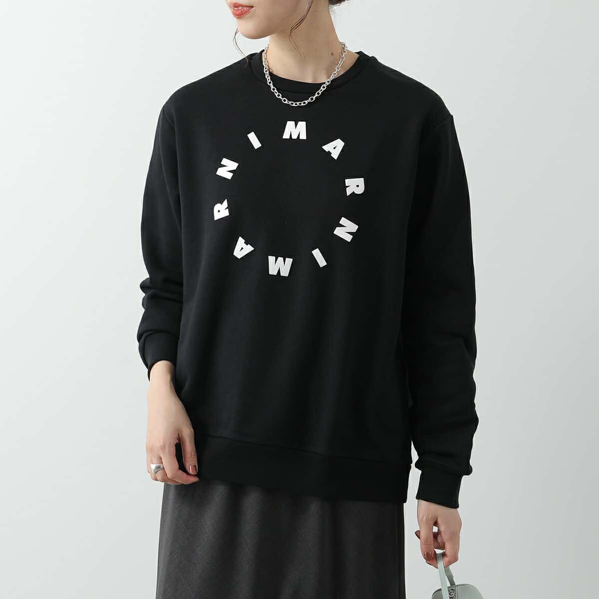 MARNI マルニ キッズ トレーナー M01116 M00NF レディース ガールズ 長袖 スウェット ロゴ クルーネック 0M900