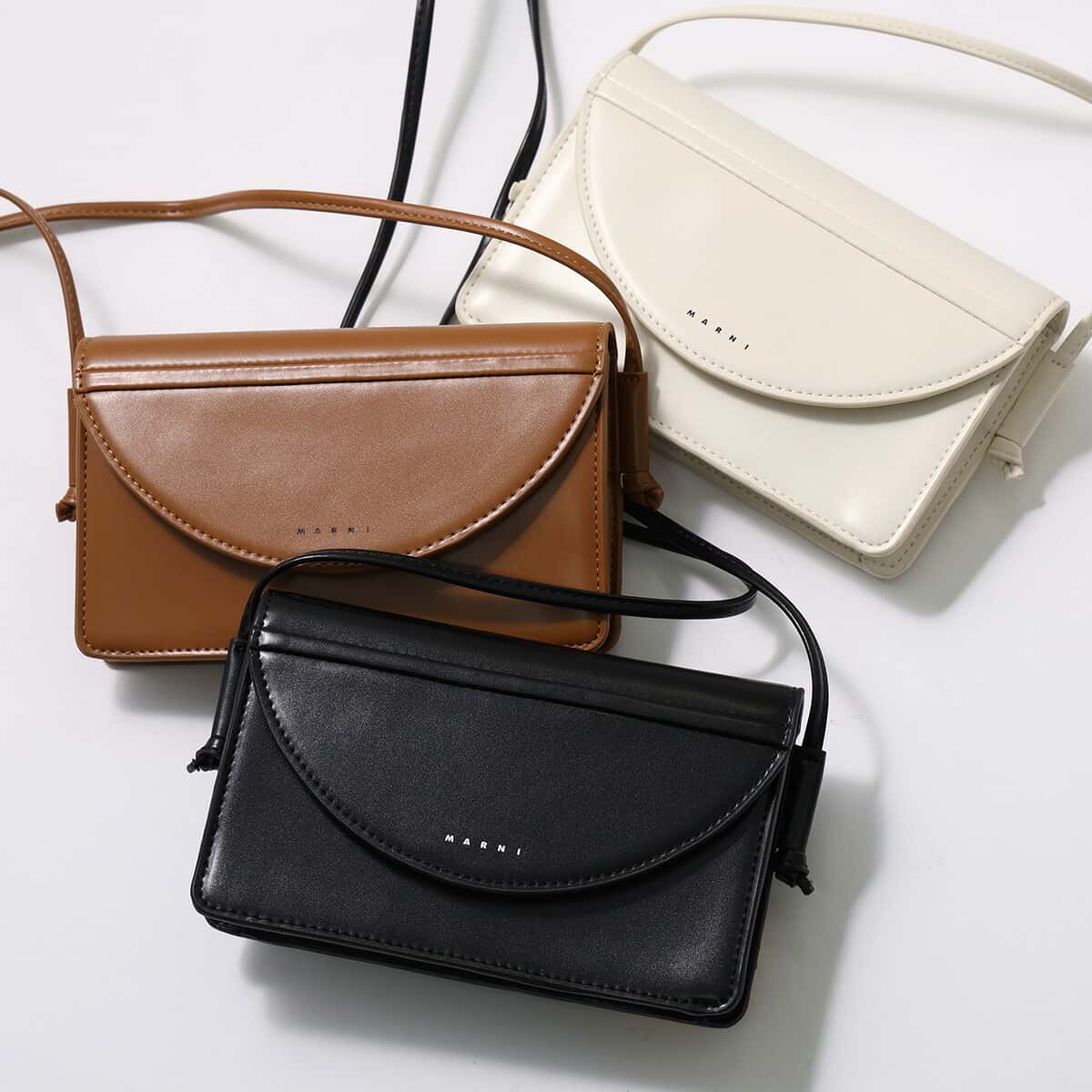 MARNI KIDS マルニ キッズ ショルダーバッグ M01256 M00TK レディース ガールズ エコレザー クロスボディ ミニバッグ ポシェット ロゴ カラー6色
