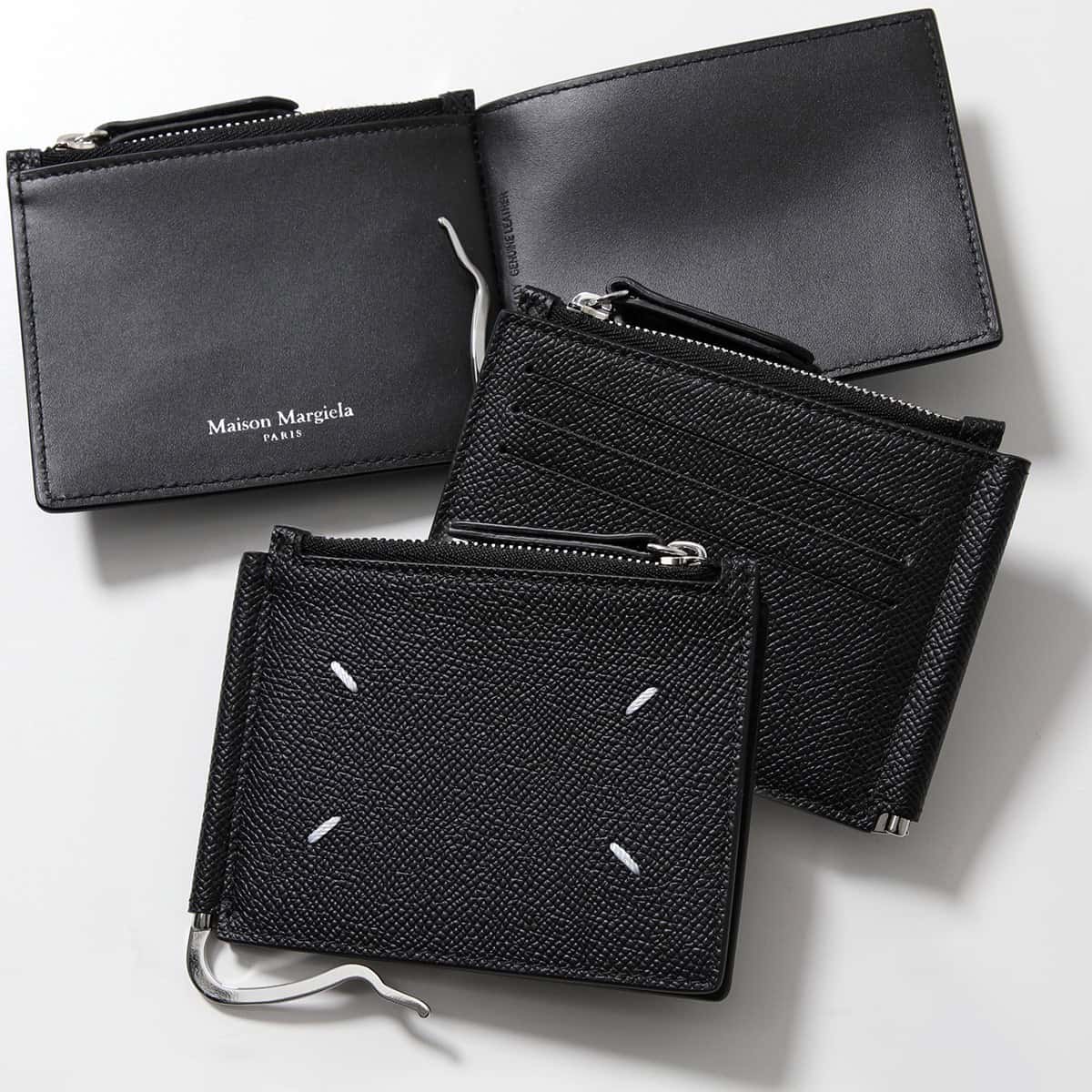【訳あり】MAISON MARGIELA マルジェラ 二つ折り財布 SA1UI0018 P4745 メンズ レザー マネークリップ付き 小銭入れ付き T8013 SA1UI0018P4745T8013