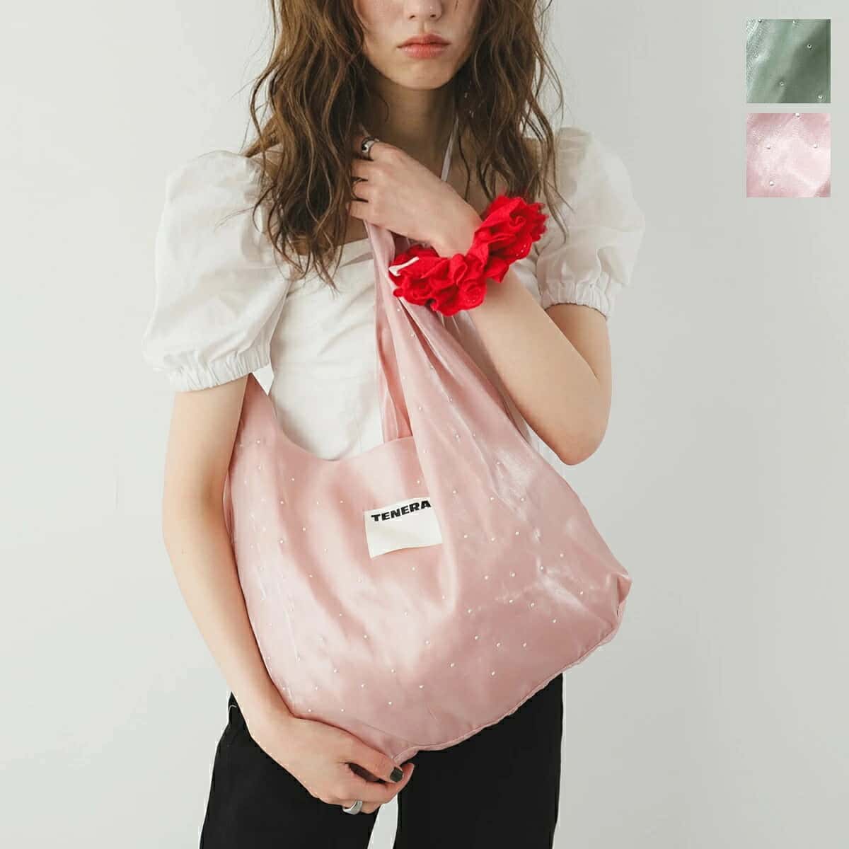 TENERA テネラ トートバッグ Ballerina Shoulder Bag バレリーナ ショルダーバッグ レディース バレエコレクション ラインストーン パール 軽量 鞄