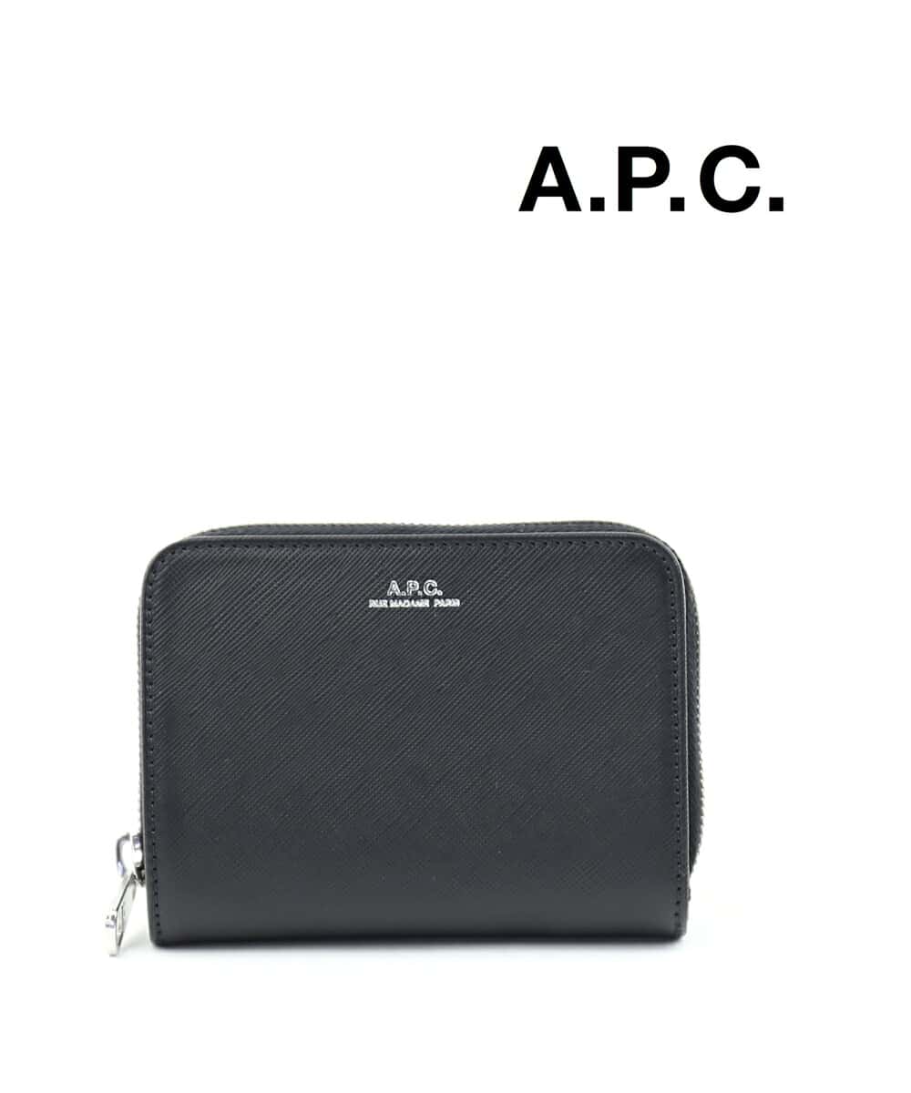 【20%OFF】【LINEクーポン有】アー・ペー・セー A.P.C. カーフスキン エンボスレザー 二つ折り財布 コンパクトウォレット COMPACT EMMANUELLE・25082102337-3902201(レディース)