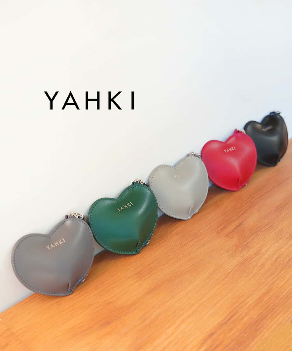 【30%OFF】【マラソン期間限定まとめ買いクーポン対象】【2025年秋冬新作】ヤーキ YAHKI ポーチ ミニポーチ 小物入れ かわいい レザー 床革 小さめ ハート型 小銭入れ コインケース マルチケース ギフト プレゼント・YH-640-2702502(メール便可能商品)[M便 3/5](レディース)