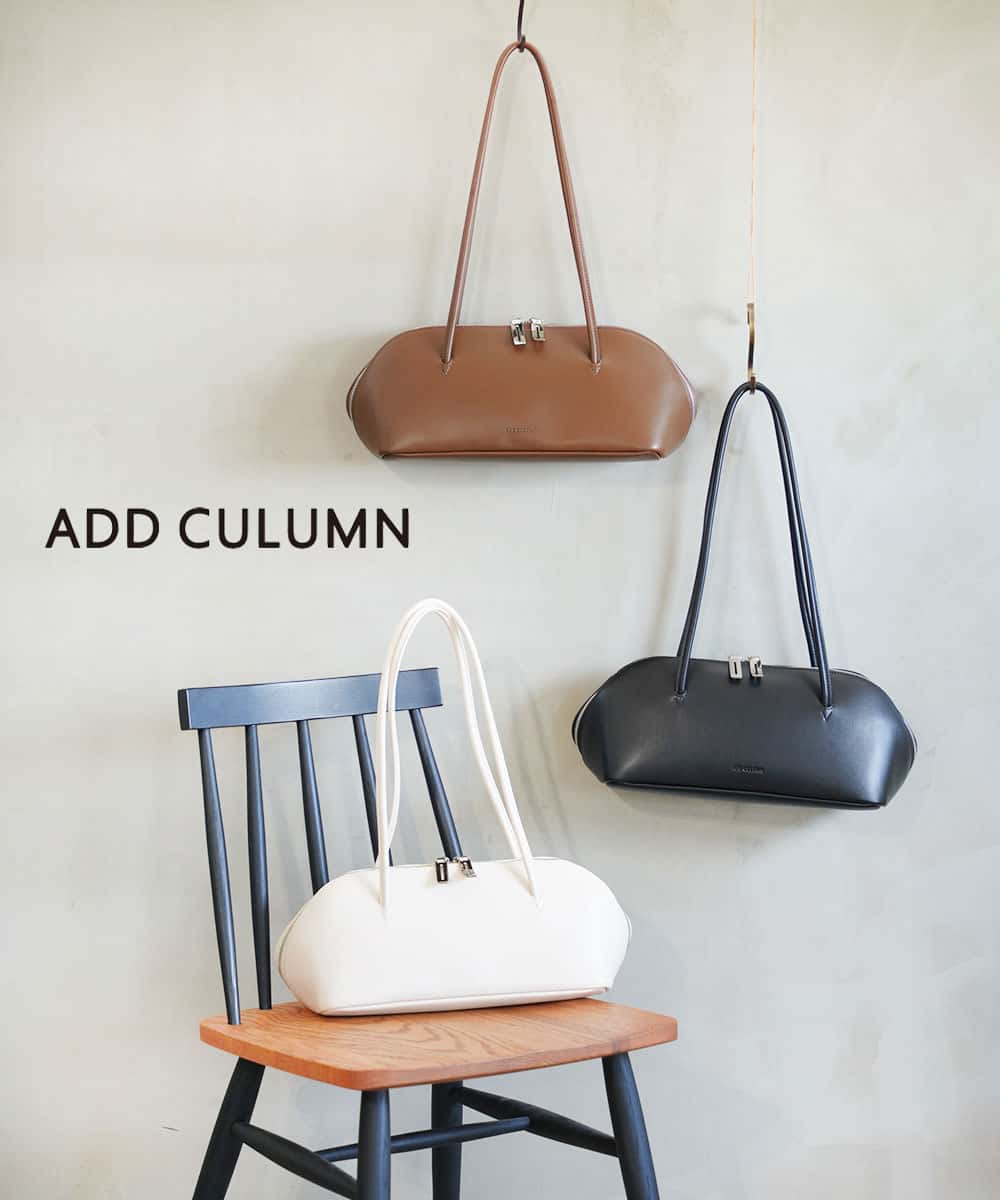 【30%OFF】【LINEクーポン有】アドカラム ADD CULUMN バッグ ボストンバッグ 鞄 かばん 横長 肩掛け フェイクレザー 通勤 仕事 大人 可愛い シンプル・A25W02B397-5062502(レディース)