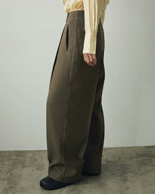 【SALE】【セール】【60％OFF】【即納】ànuke アンヌーク anukeHeather Tuck Pants ヘザータックパンツ 62420703 船曳ひろみ
