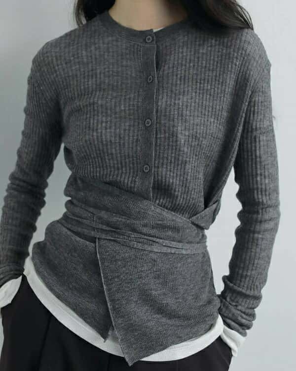【即納】ànuke アンヌーク anuke2025fw 2025Fall/Winter 秋冬Wool Cachecoeur Cardigan ウールカシュクールカーディガン 62520502 船曳ひろみ【2025FW新作】≪10月18日入荷≫