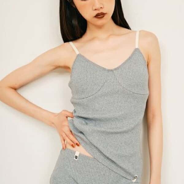 【SALE】【30％OFF】【即納】null. ヌルカップインリブキャミソール トップス タンク 153WCT254006