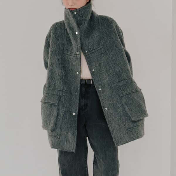 【SALE】【セール】【20%オフ】【即納】Hella ヘラwool shaggy coat ウールシャギーコート h253-02【2025AW新作】