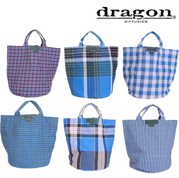 dragon diffusion ドラゴン ディフュージョン LUNGI BAGS カラー6色 ハンドバッグ サブバッグ ショッピングバッグ ギンガムチェック 鞄 レディース エコバッグ