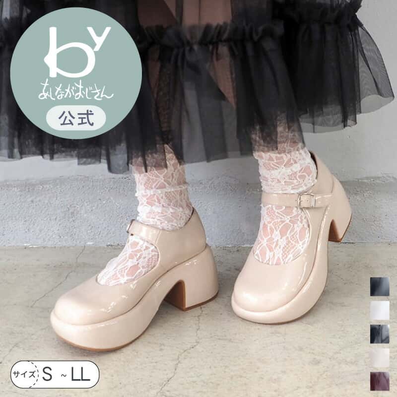 【セール20％オフ】【公式】byあしながおじさん厚底おでこストラップパンプス ｜ 8740175 レディース 春夏 新作 靴 痛くない 歩きやすい 厚底パンプス 韓国 パンプス シューズ ストラップパンプス 厚底 ヒール 幅広 甲高 外反母趾 ストラップ 送料無料
