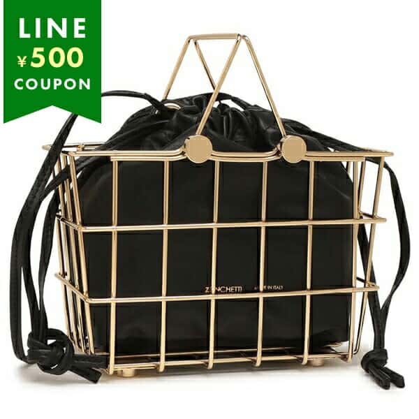 【訳ありアウトレット】ザンケッティ ハンドバッグ ショルダーバッグ マーケットバッグ ブラック レディース ZANCHETTI M BAG 712 010【ラッピング不可商品】