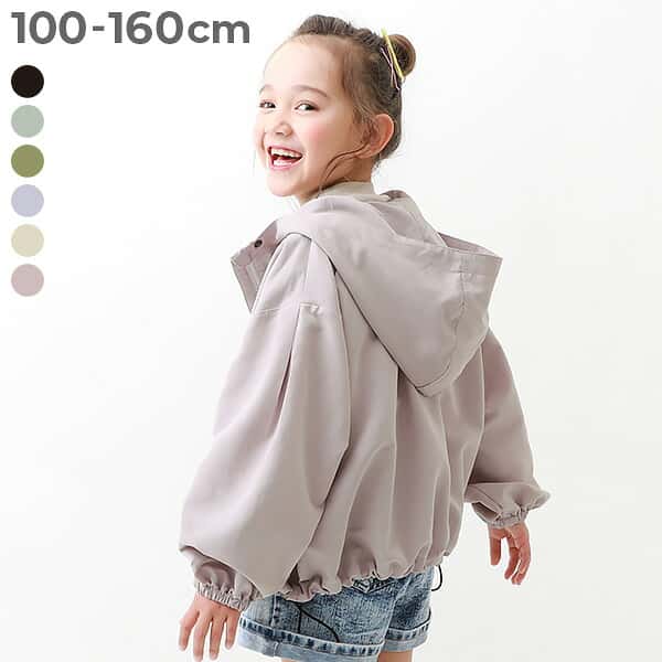2WAYで着られる バルーンシルエット マウンテンパーカー 子供服 キッズ 女の子 羽織り フード アウター ジャケット 26ss_girls 軽アウター特集