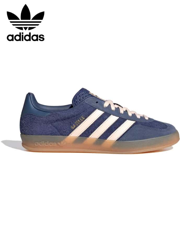 アディダス adidas レディース スニーカー GAZELLE INDOOR ガゼル インドア ダークブルー JI0322 シューズ ローカット 新作 国内正規品 2024AW ロゴ 靴 くつ ユニセックス