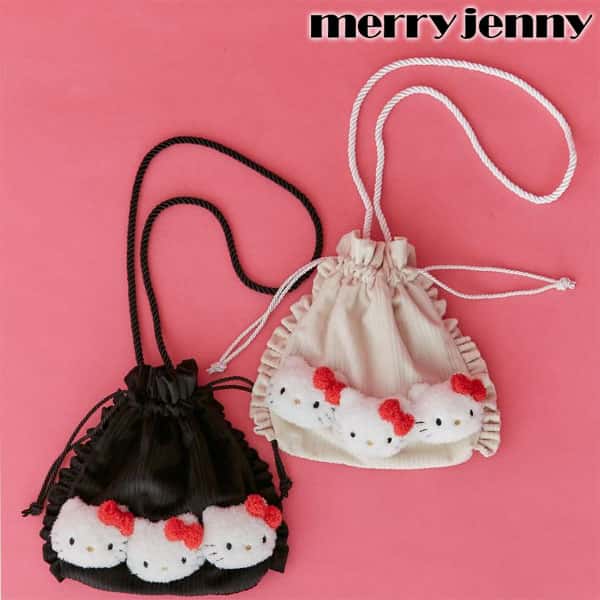【SALE10%OFF】 【即納】 メリージェニー merry jenny 【ハローキティコラボ】もこもこショルダーbag 予約 巾着 鞄 282431902601