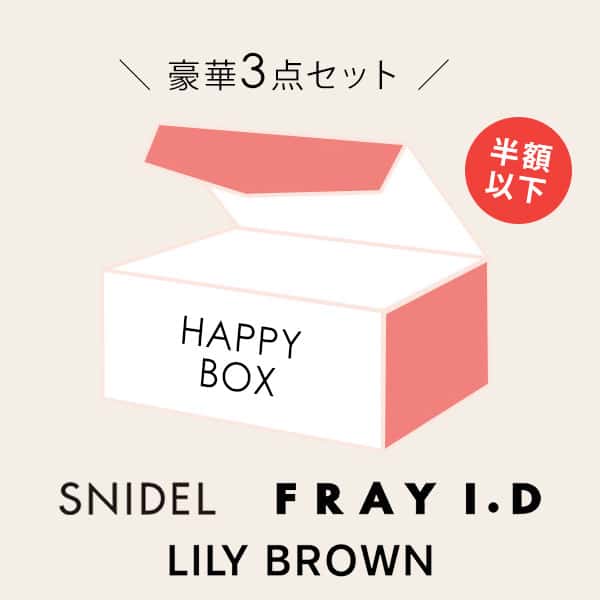 【福袋】【即納】 HAPPY BOX 当店限定 LILY BROWN リリーブラウン ハッピーボックス 半額以下 お得 セット 3点セット happybox2024