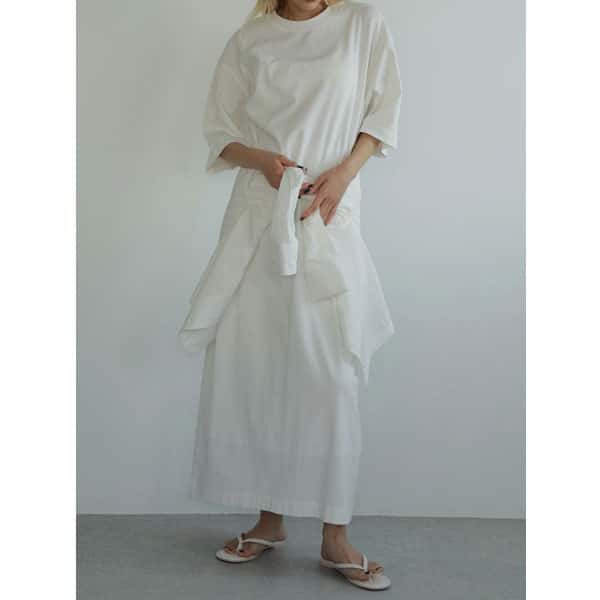 エントリーでポイント上乗セ 【セール60%OFF】【即納】 アンヌーク anuke ワンピース Over Tshirt Onepiece オーバーTシャツワンピース ロング丈 七分袖 半袖 ドレス 62510331