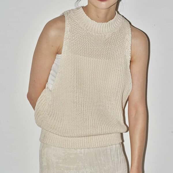 【TODAYFUL SALE 20%OFF】 【即納】 トゥデイフル TODAYFUL 2024springsummer トップス Cotton Americansleeve Knit コットンアメリカンスリーブニット ニット アメスリ ノースリーブ 2024ss 12410517