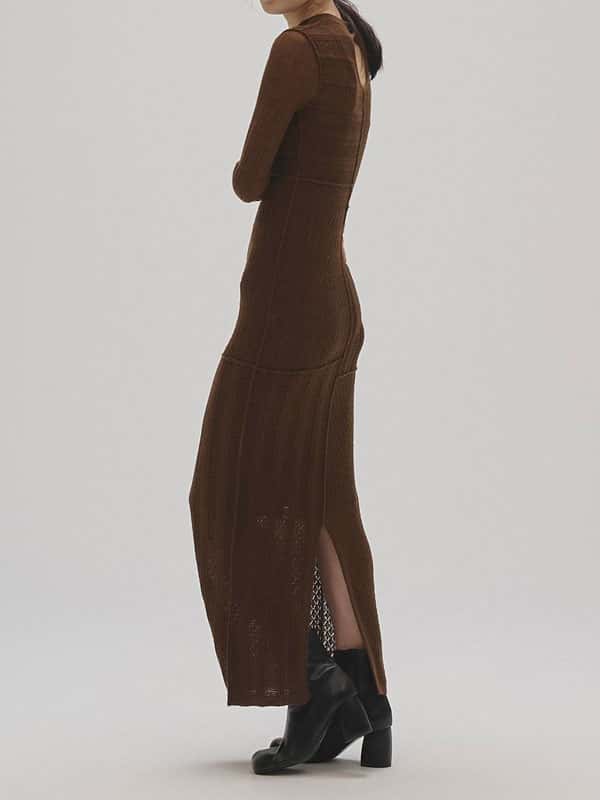 エントリーでポイント上乗せ 【SALE40%OFF】【即納】トゥデイフル TODAYFUL ワンピース Patchwork Knit Dress パッチワークニットドレス ロング丈 長袖 12520302