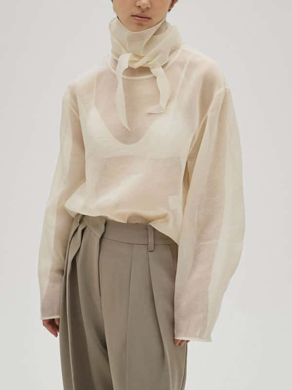 エントリーでポイント上乗せ 【即納】トゥデイフル TODAYFUL 2026springsummer トップス Sheer Tie Blouse シアータイブラウス 長袖 ミドル丈 12610415 26春夏