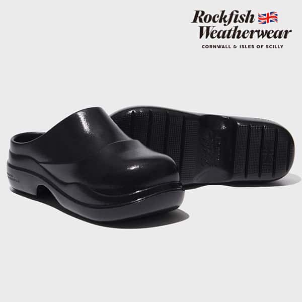 【マラソンセール50%OFF】【即納】 ロックフィッシュ ウェザーウェアー ROCKFISH Weatherwear 靴 HAYDEN CLOG GLOSSY レインブーツ サンダル サボ ギフト rf1shbd1ev003
